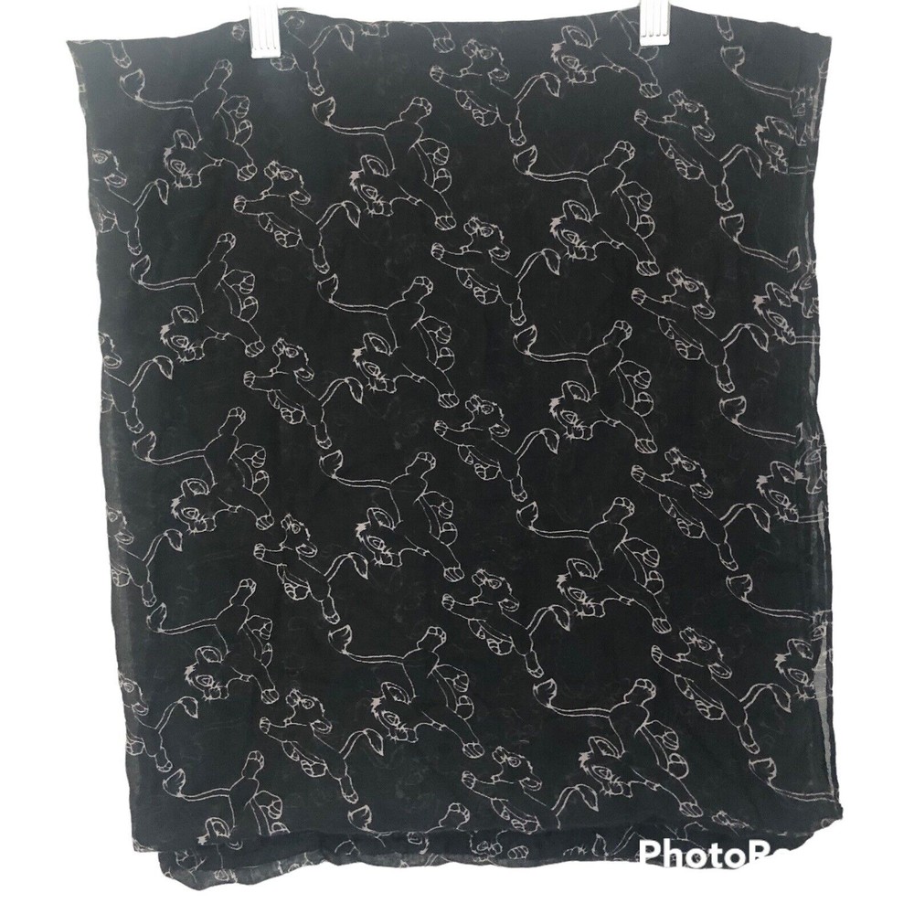 Disney Loungefly The Lion King Simba Black White Infinity Scarf